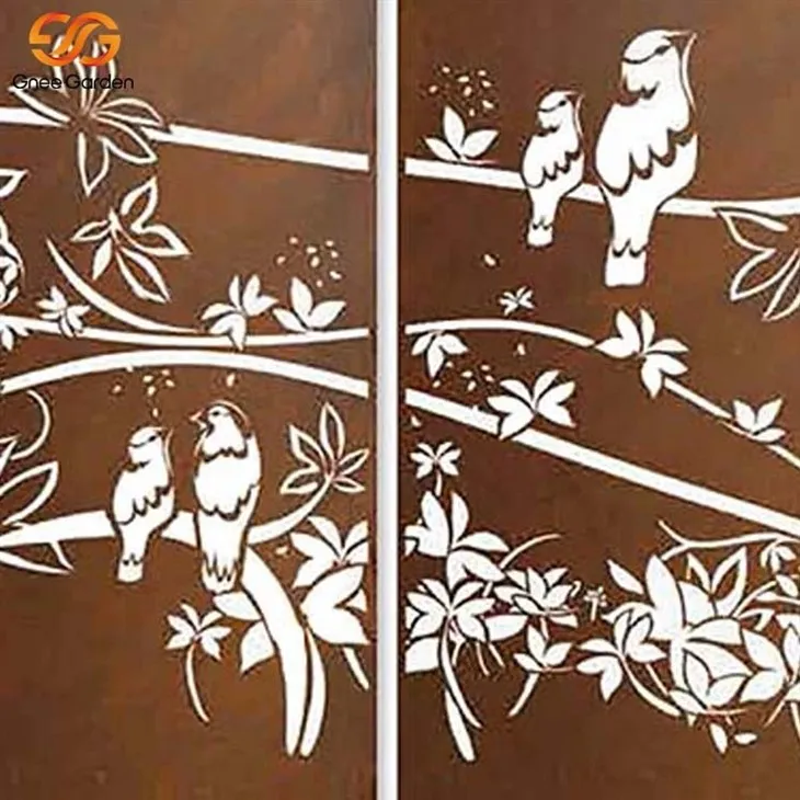 garden corten steel screen