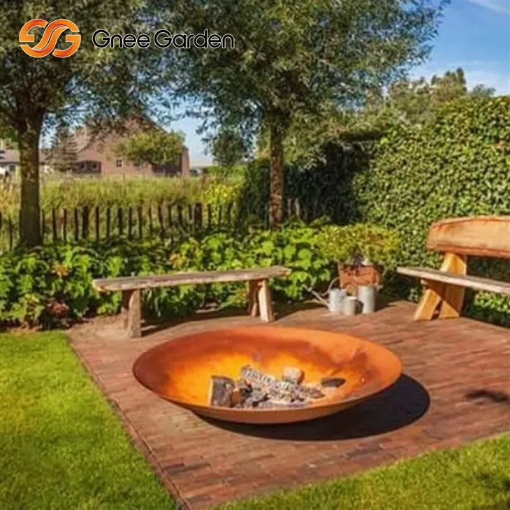 Corten Steel Fire Pit with Grill Dual Function