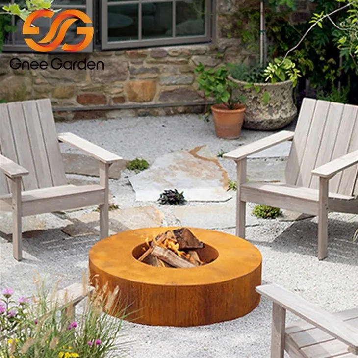 Wood Burning Patio Corten Steel Fire Pit