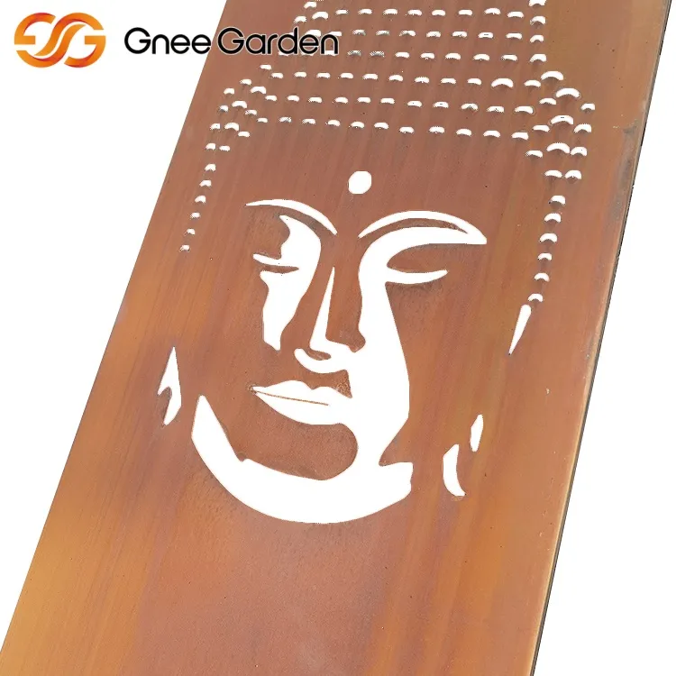 Corten Buddha Privacy Garden Screens