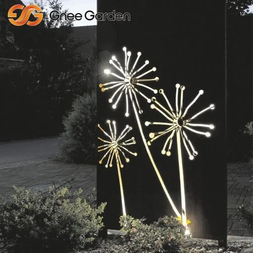 민들레 패턴이있는 Corten Steel Outdoor Privacy Screen