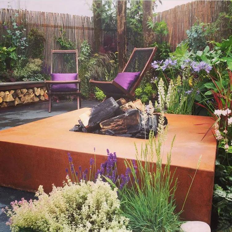 코르텐 강철 화로