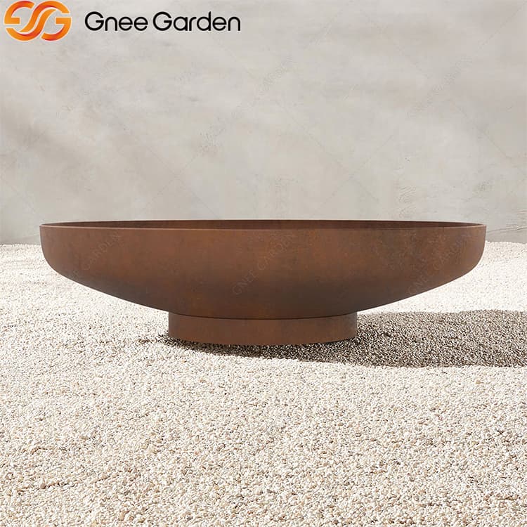 야외 사용을위한 Corten Steel Metal Fire Bowl