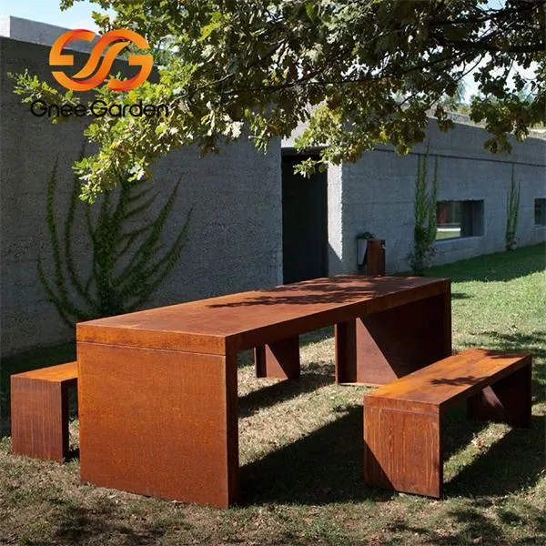 Corten 강철 좌석과 벤치