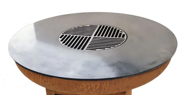 코르텐 스틸 우드파이어드 바비큐 그릴