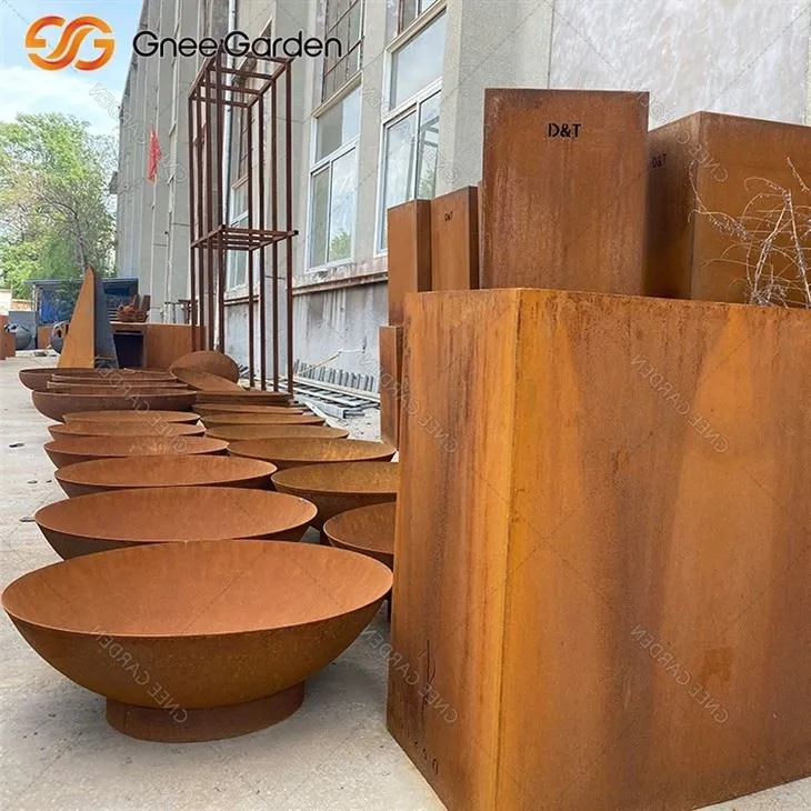 Corten Timeless Appect Fire Pit 야외