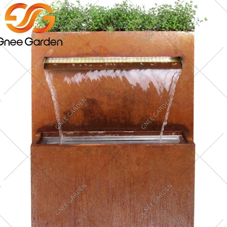 Corten SteelWaterfall Sculpture Landscape