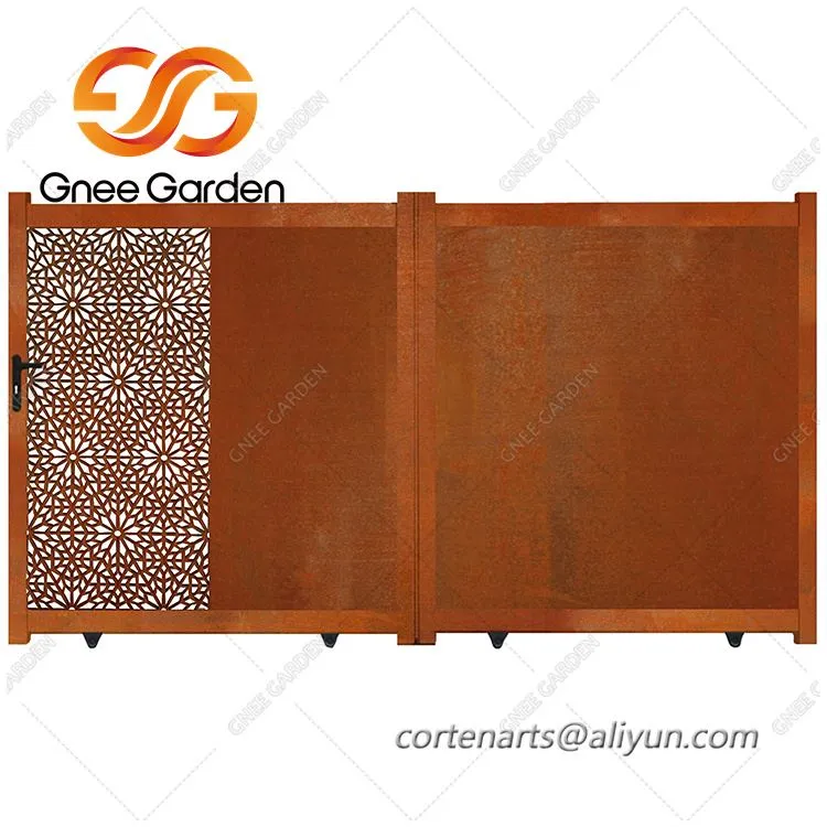 맞춤형 Corten 강철 격자 게이트