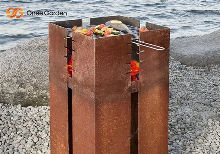Corten Steel wood fired bbq