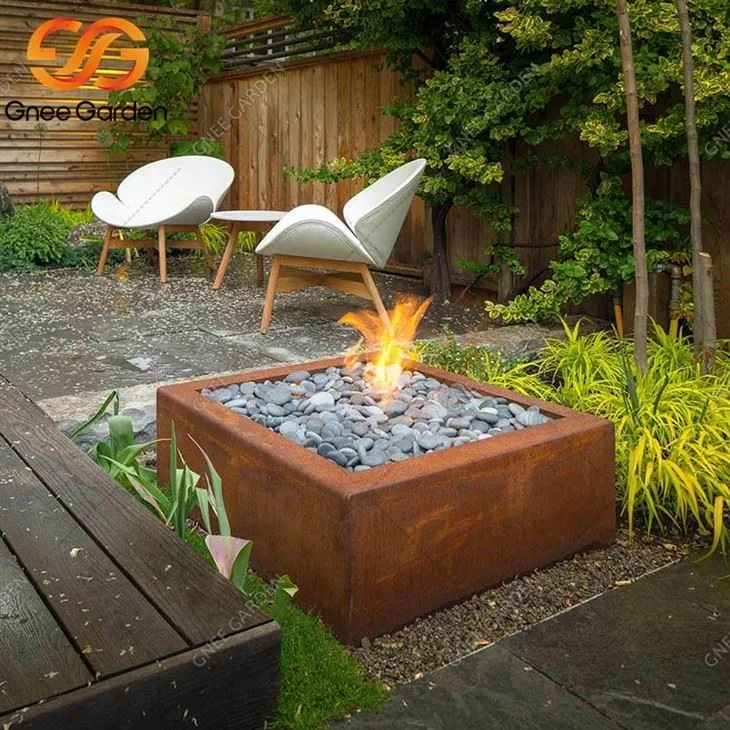 corten steel rectangular fire