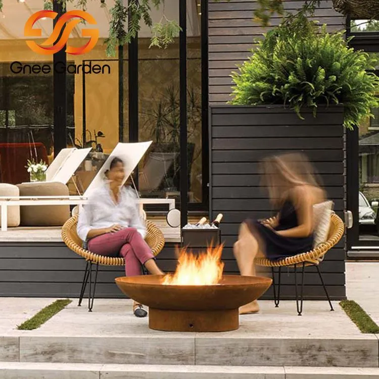 야외 정원 Corten Steel Fire Pit
