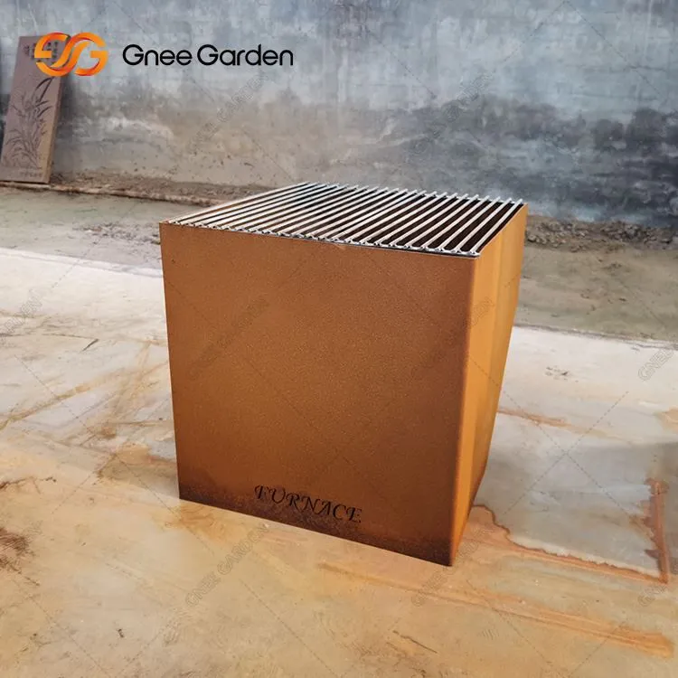 야외 목재 굽기 Corten Steel Fire Pit