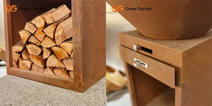 Corten Steel Outdoor Kitchen BBQ Grill Corten Steel Outdoor Kitchen BBQ Grill