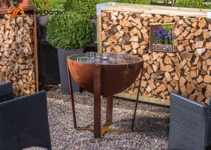 나무 연소 그릴 야외